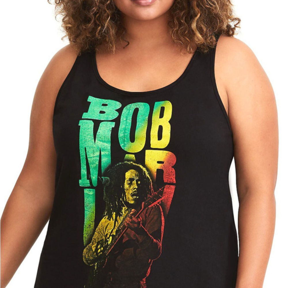 Plus 00 Torrid Bob Marley Reggae Graphic Tank Top